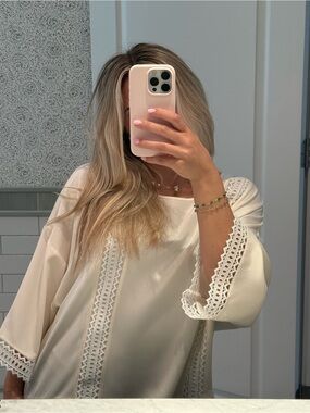 Silk St. John blouse size L
